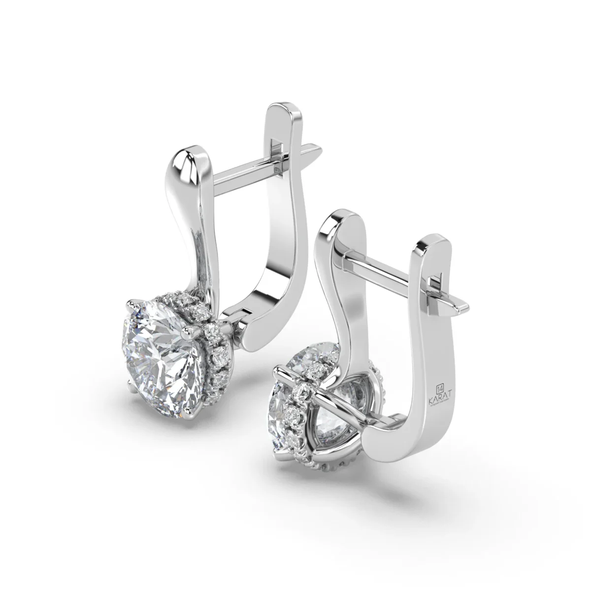 earrings hidden halo 7.5 mm.17337 result