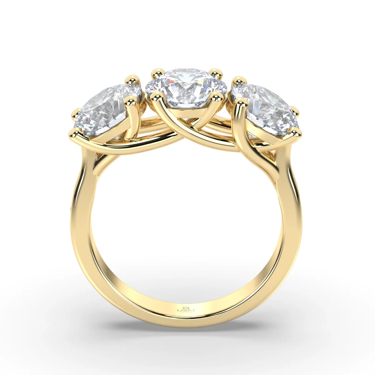 ring 3 stone round 15 ct.437 result