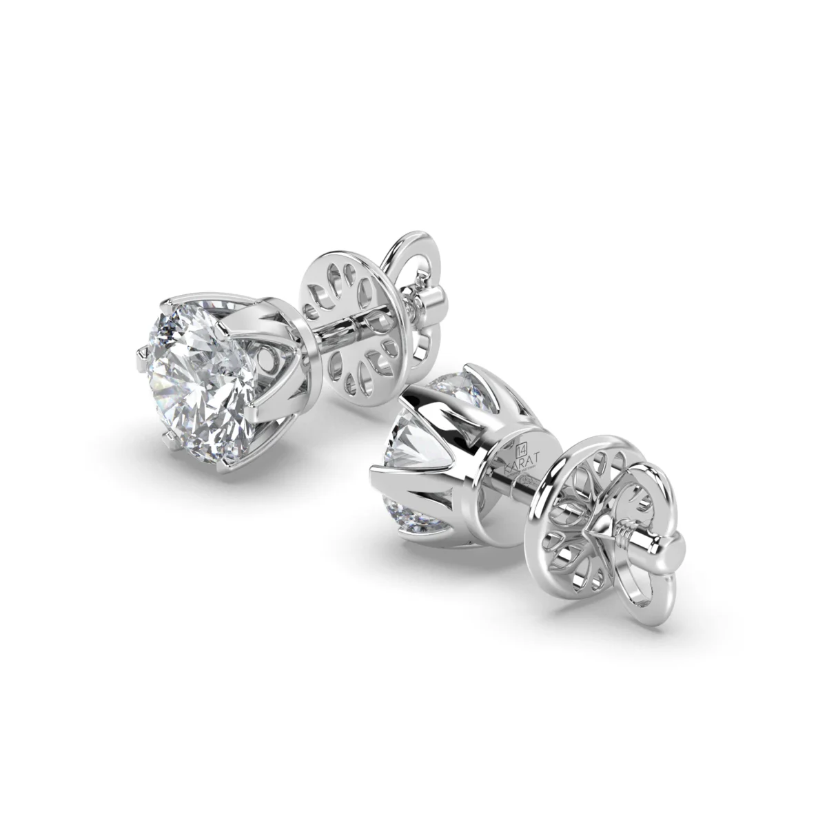 studs 1.5 ct 6 prongs.17462 result