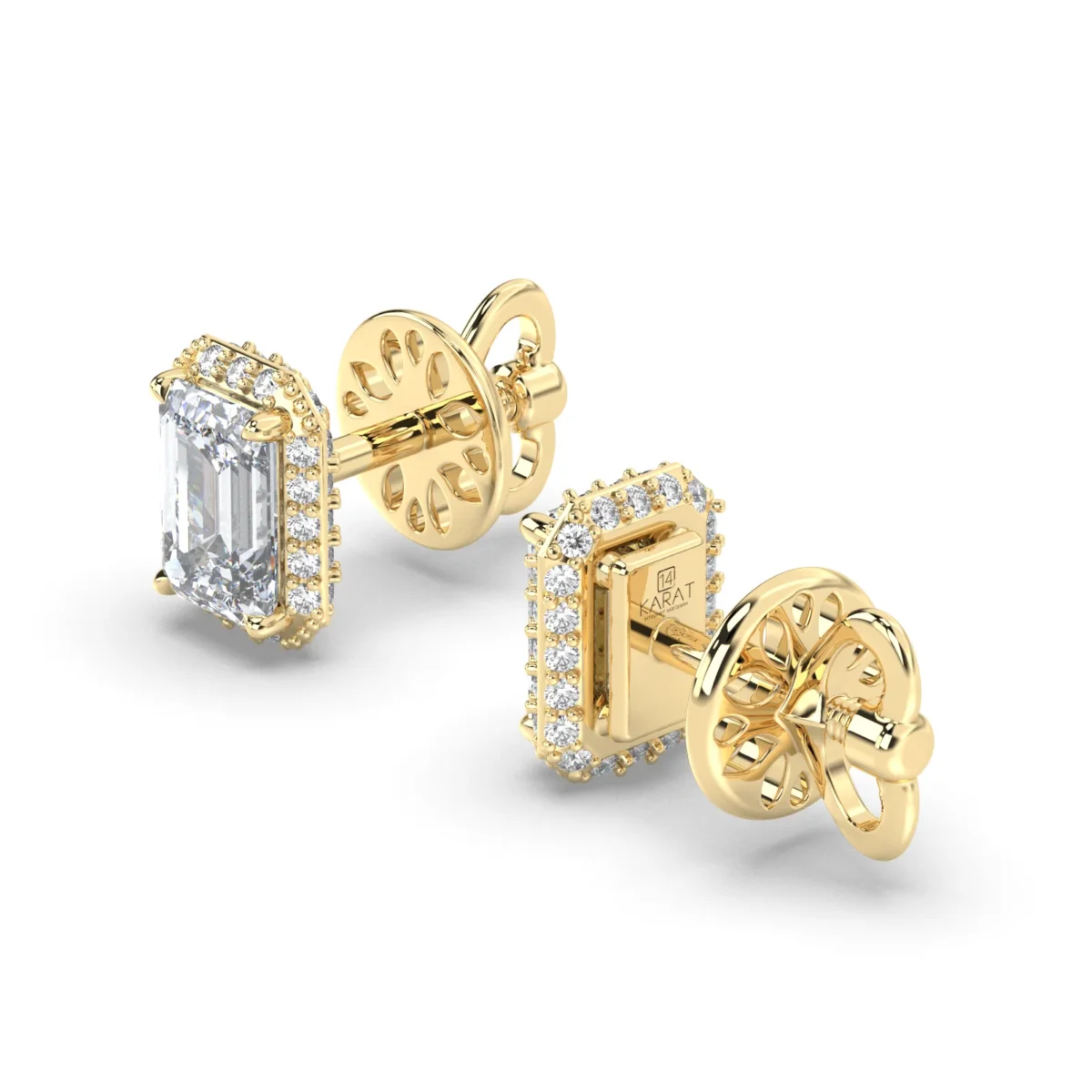 studs emerald d halo 1 ct.17481 result