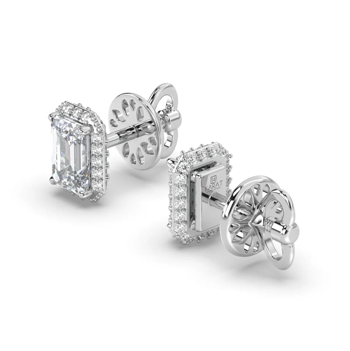 studs emerald d halo 1 ct.17482 result