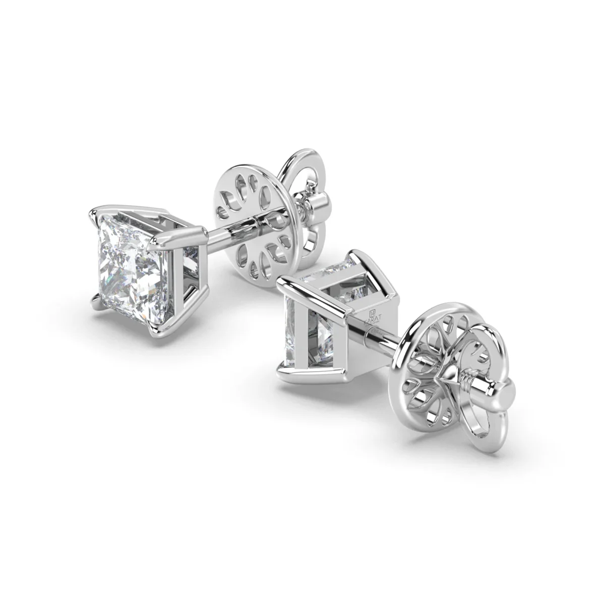 studs princess 1 ct 4 prongs.17627 result